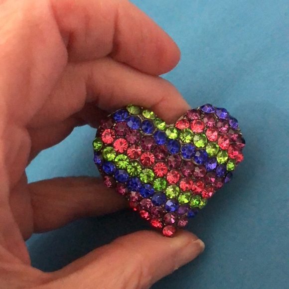Jewelry - Multicolored Rhinestone Heart Ring